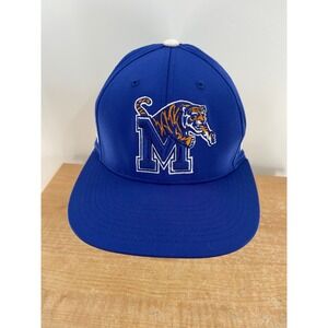 Zephyr Memphis Tigers NCAA Fitted Hat Blue S/M Structured Flat Brim Cap VV